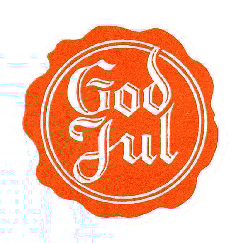 God jul segl hvid/rød - 1