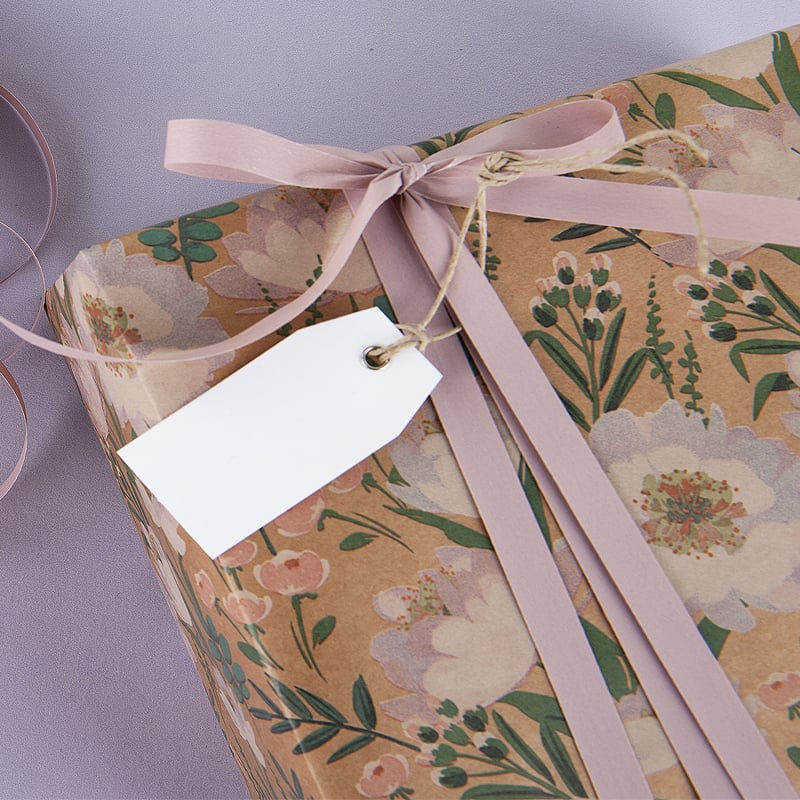 Hængemærke med hampsnøre hvid - 3