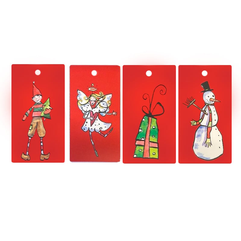 Hængemærke Pixi rød 4 motiver assorteret