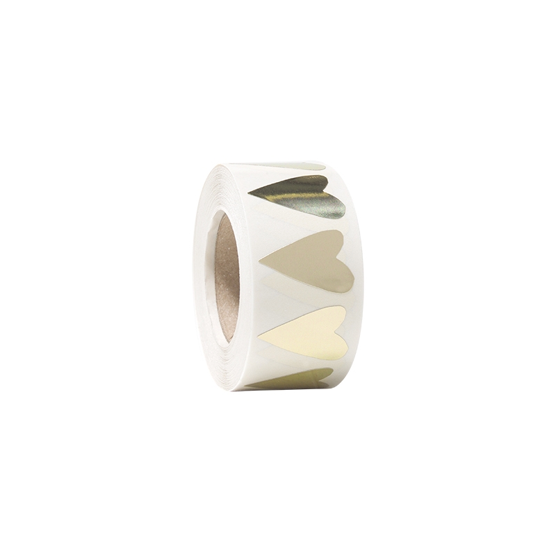 Gaveetiketter modern heart guld - 2