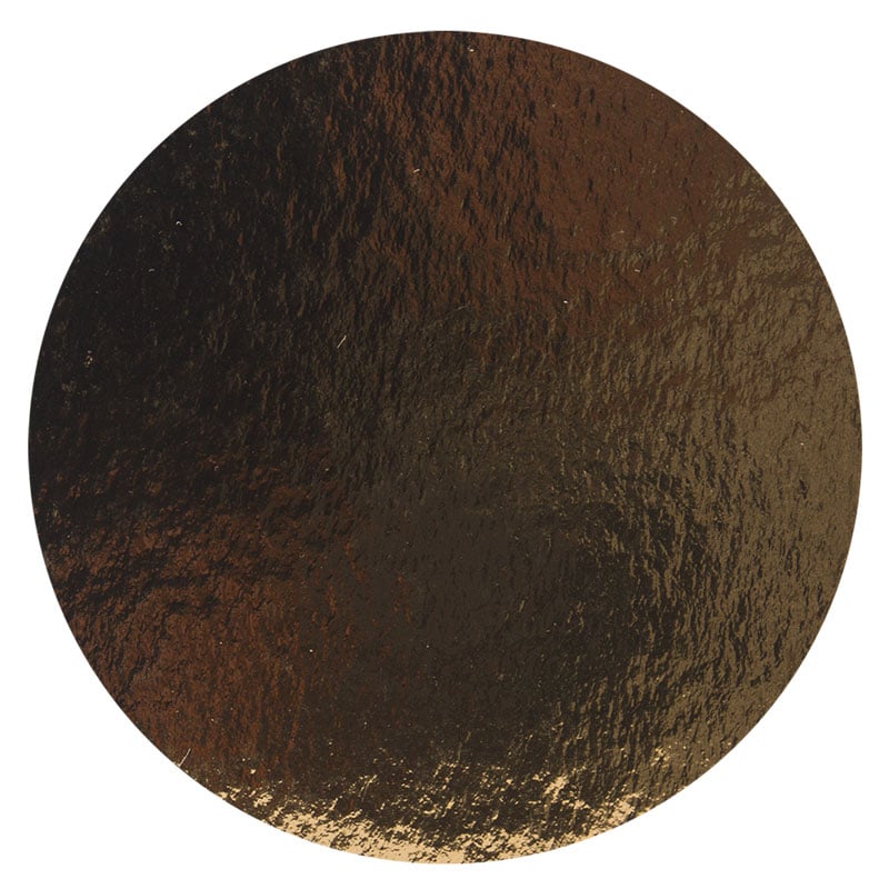 Guld / sølv papskive rund - 3