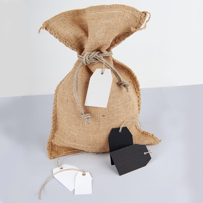 Hængemærke med hampesnøre grå - 3