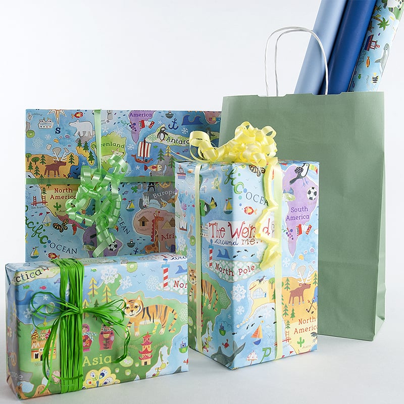 Gavepapir Kids Map - 4