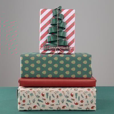 Gavepapir Diagonal red - 2