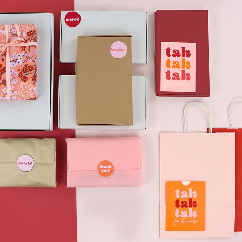 Kvitteringslomme "Tak for din ordre!" French Rouge - 2