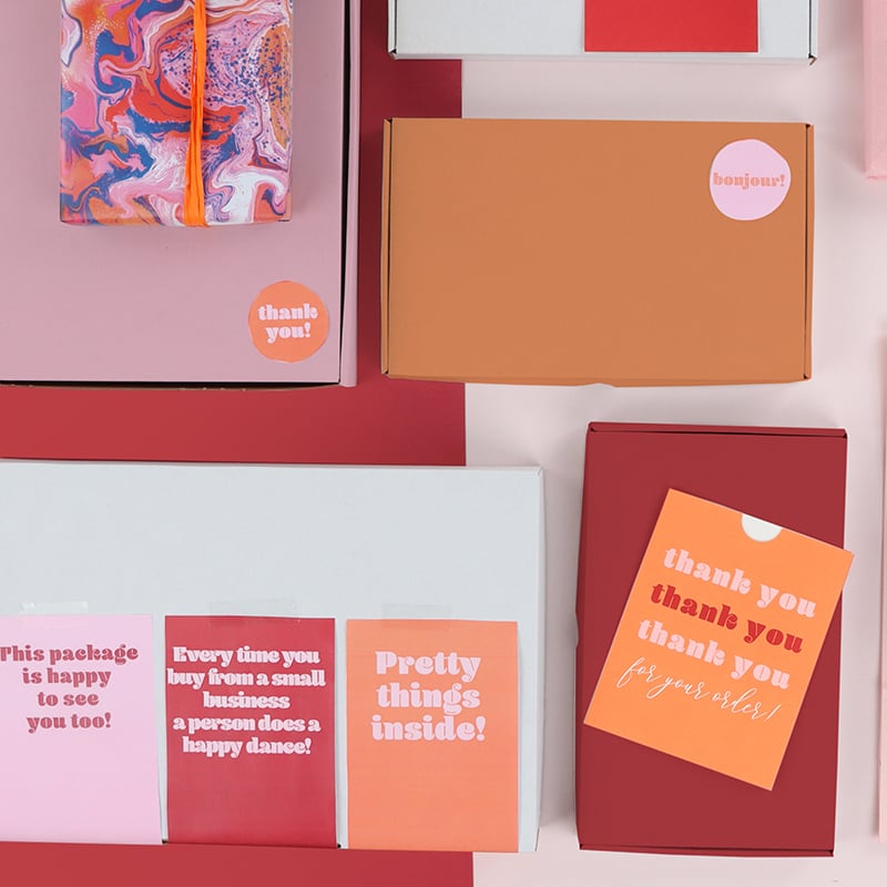 Kvitteringslomme "Thank you!" French Rouge - 2