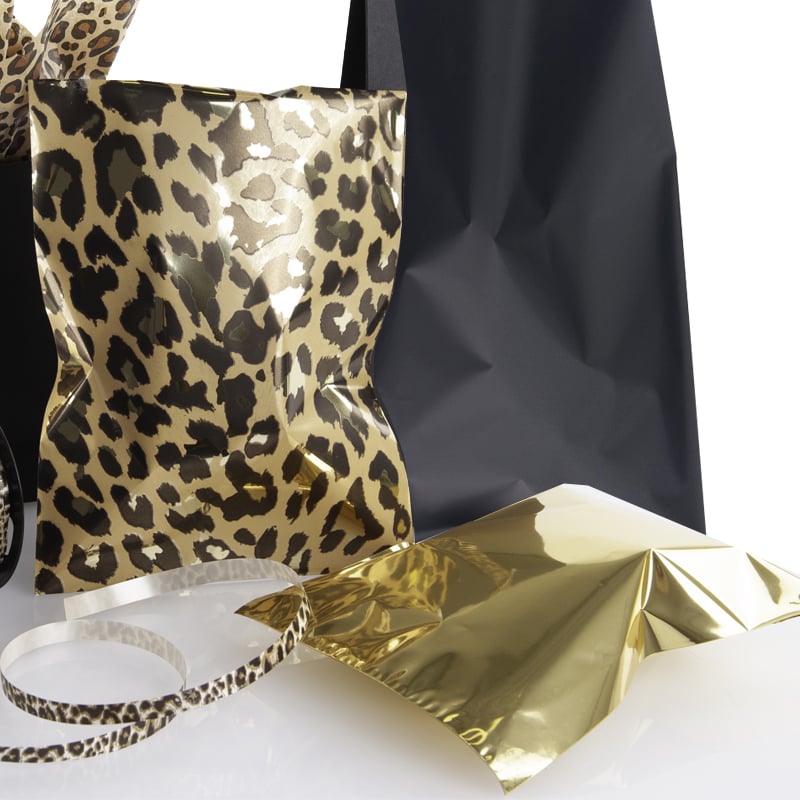 Foliepose Satin sort - 2