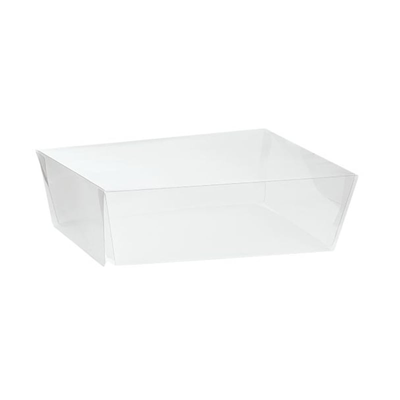 Kartongbakke hvid med linnedstruktur - 2