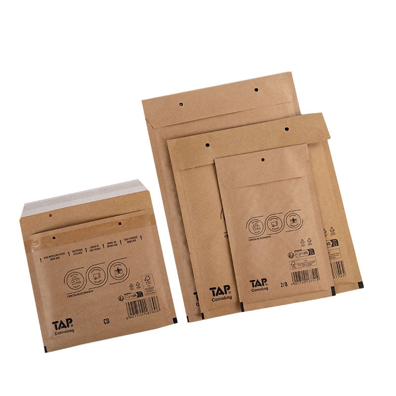 Brun Boblekuvert af 100% genbrugs papir - 4