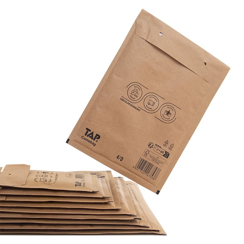 Brun Boblekuvert af 100% genbrugs papir - 3