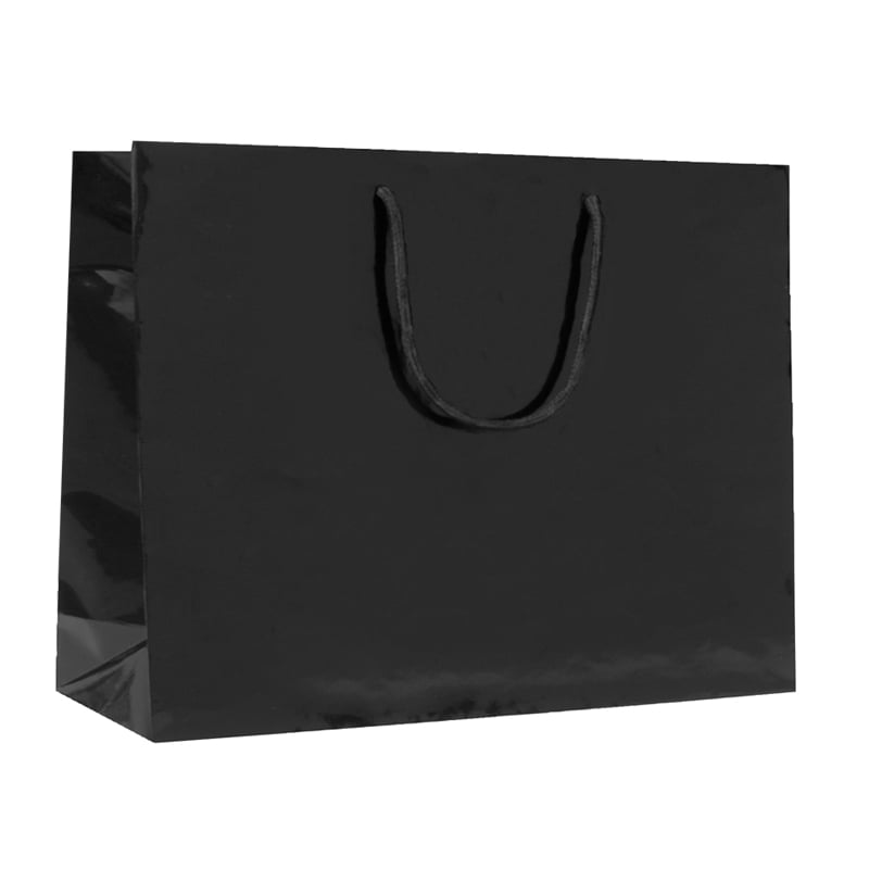 Papirbærepose Lux blank sort - 3