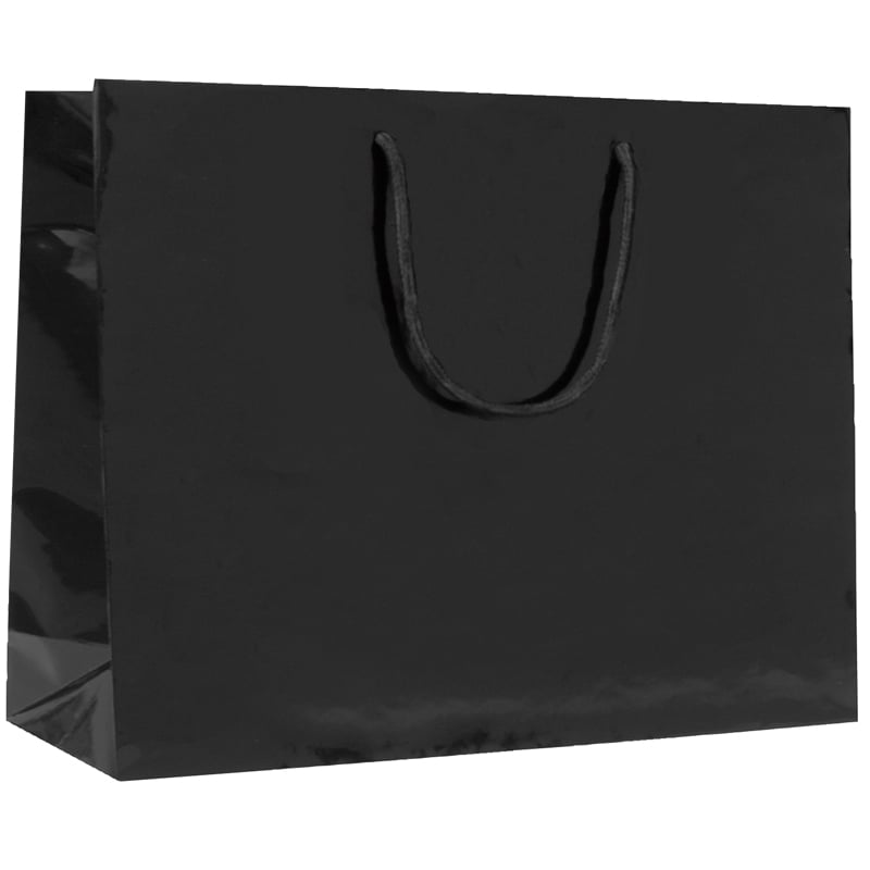 Papirbærepose Lux blank sort - 4