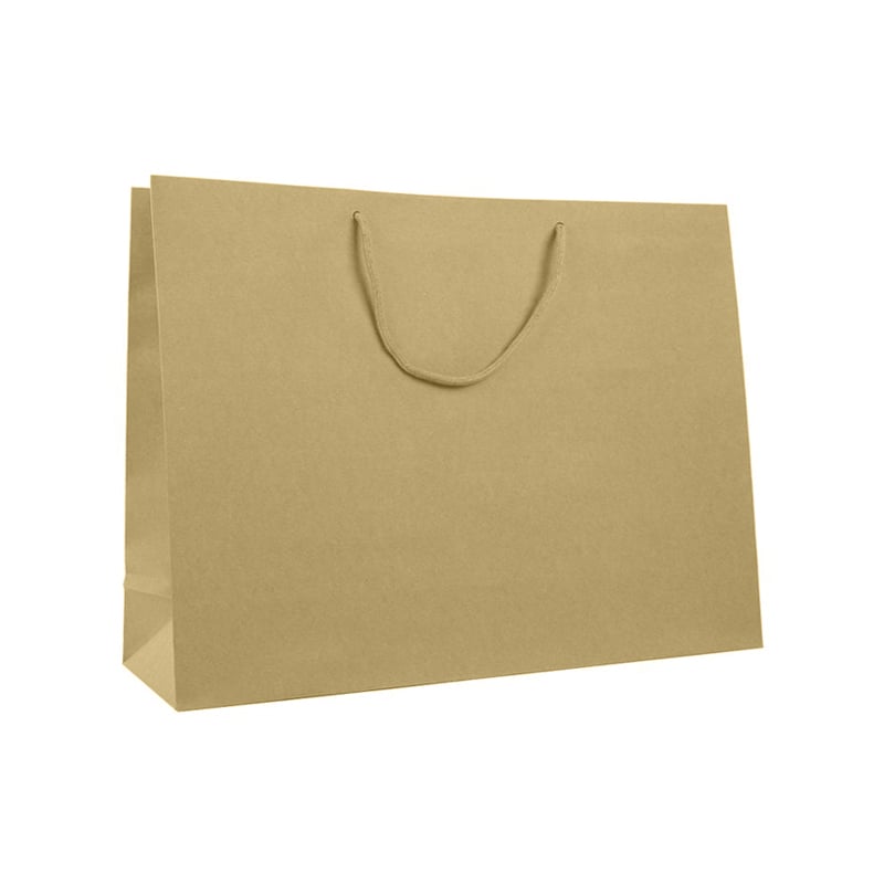 Papirbærepose Lux natur brun recycled - 2