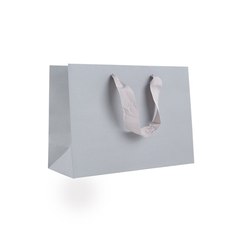 Luksus papirpose mat grå - 2
