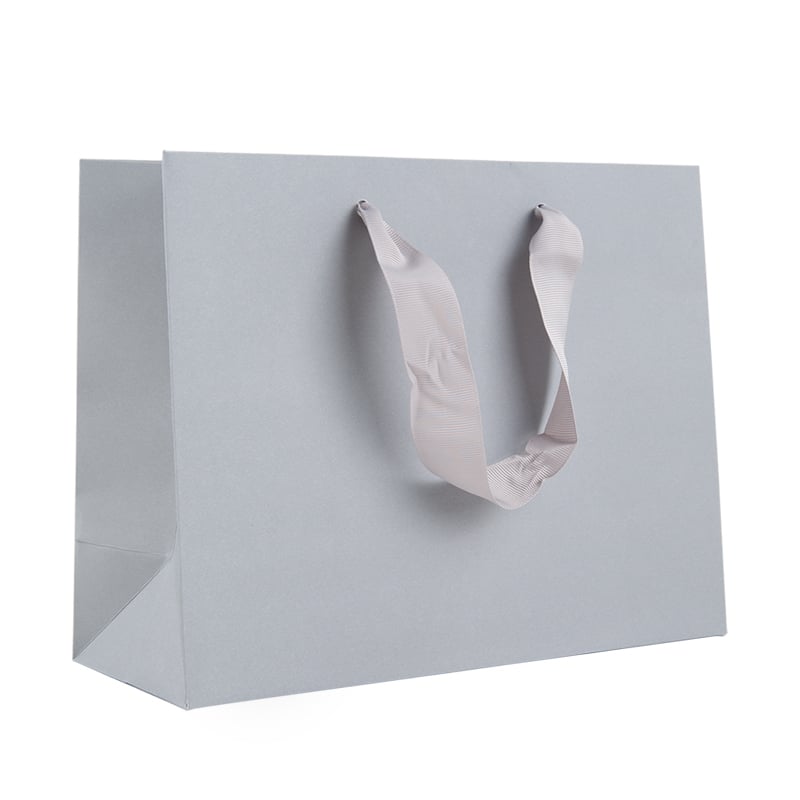 Luksus papirpose mat grå - 3