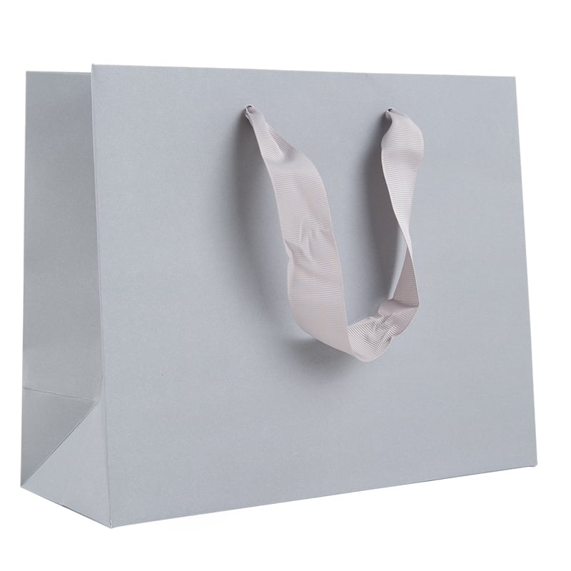 Luksus papirpose mat grå - 4