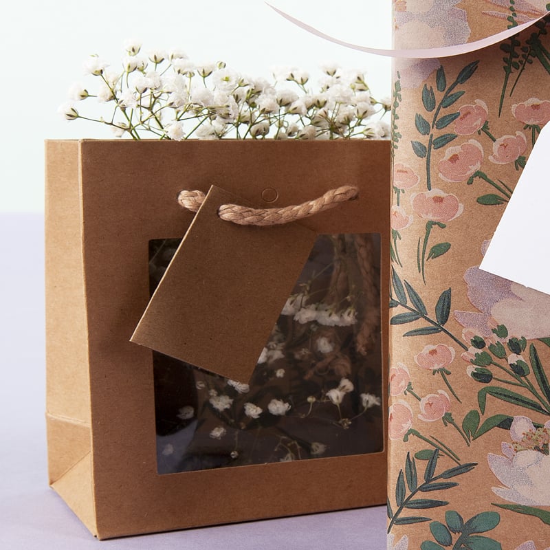 Luksus pose i brun med vindue og håndtag - 5