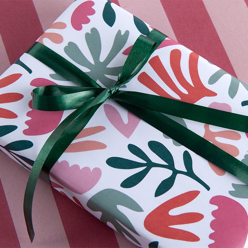Gavepapir Modern Plants Pink - 4