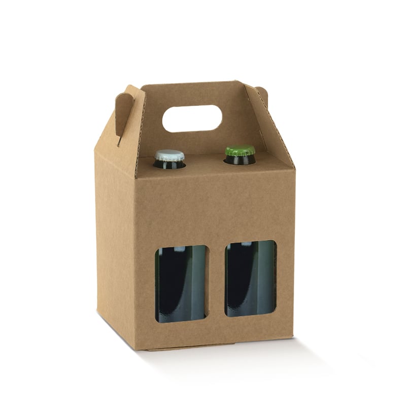 Ølkarton glat brun bølgepap - 2