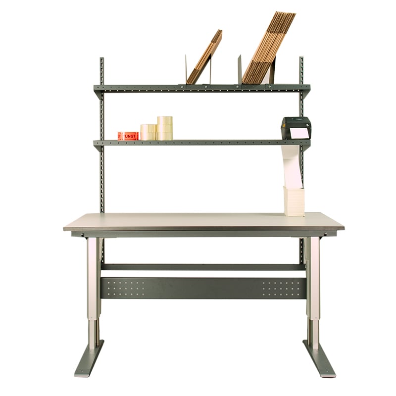 Pakke bord Højde- og sænkbart 300 kg med hylde - 1