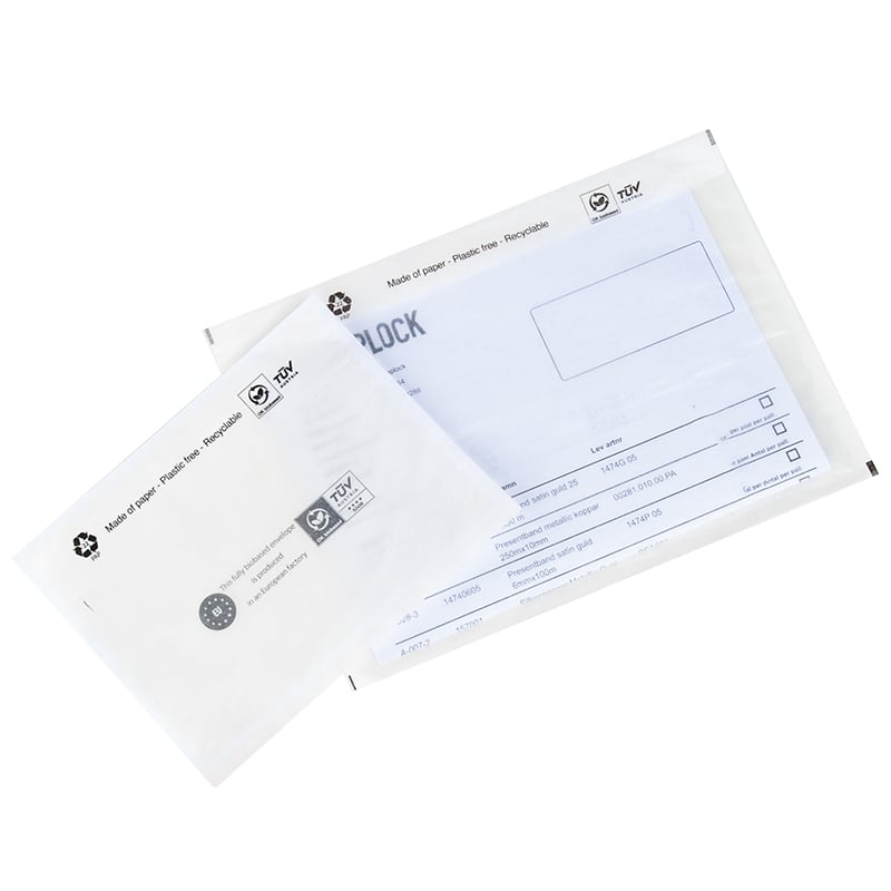 Følgeseddelslomme lavet 100% af papir - 4