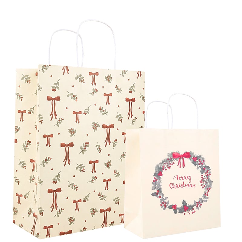 Papirpose Winter Bows & Berries Nyhed! Eget design!