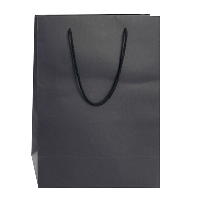 Papirbærepose Lux sort kraft - 1