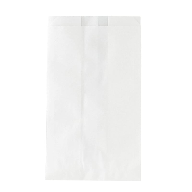 Hvid plan pose med sidefals