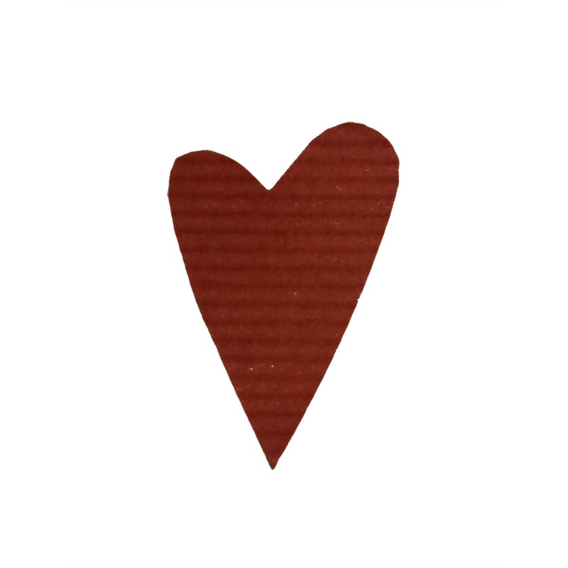 Gaveetiketter modern heart rød rillet - 3