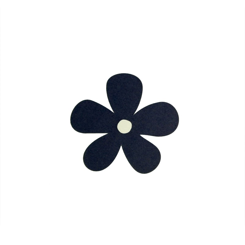 Gaveetiketter blomst mørkeblå - 2