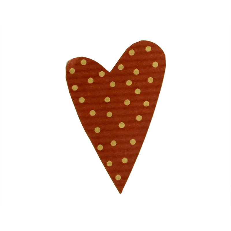 Gaveetiketter modern heart miljø vinrød med brune prikker - 2