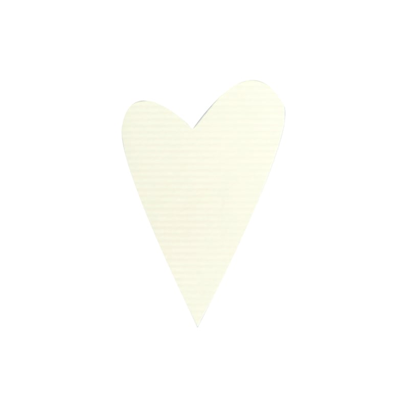 Gaveetiketter modern heart hvid rillet - 3