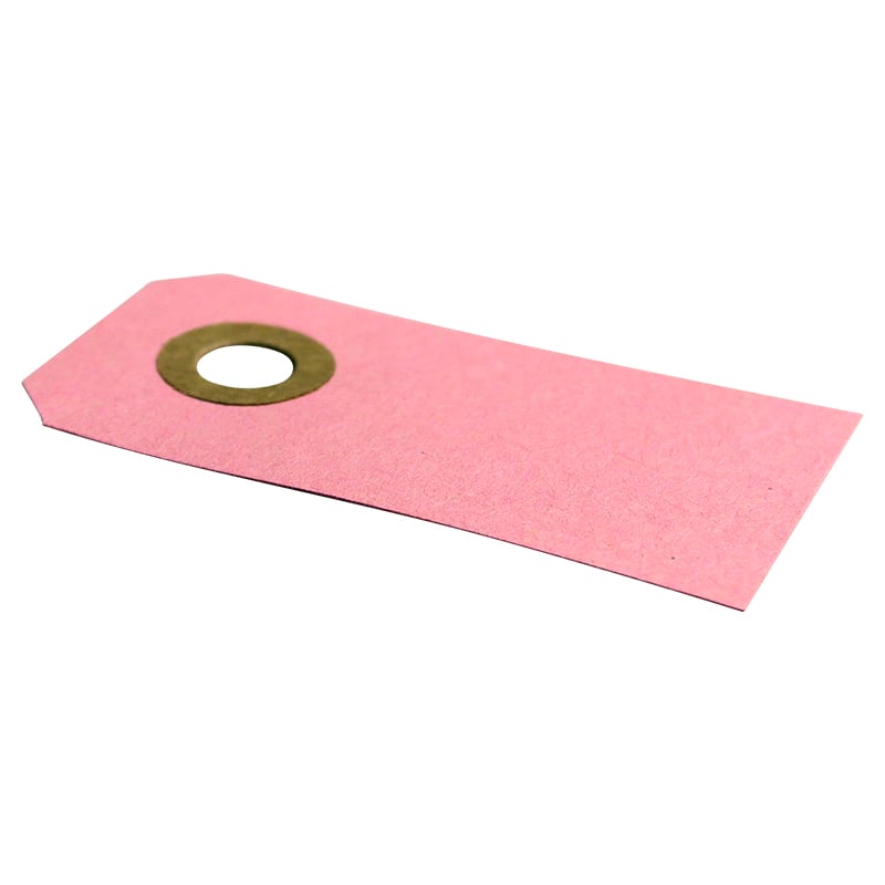 Hængemærker m. hul lyserød / Manillamærke - 1