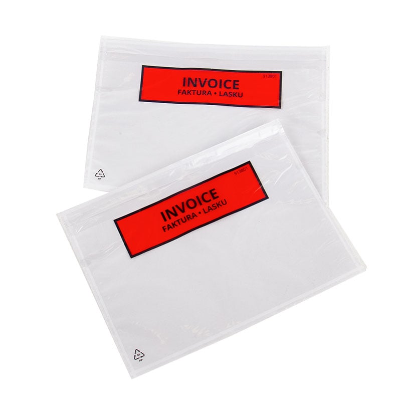 Fakturalomme med tryk - 1