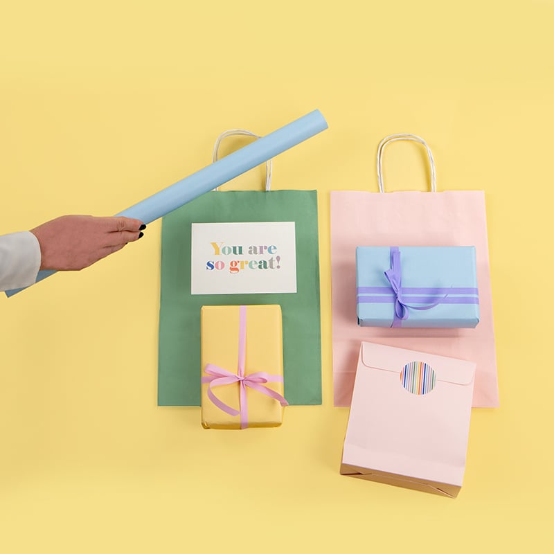 Gavepose med tapelukning rosa - 3