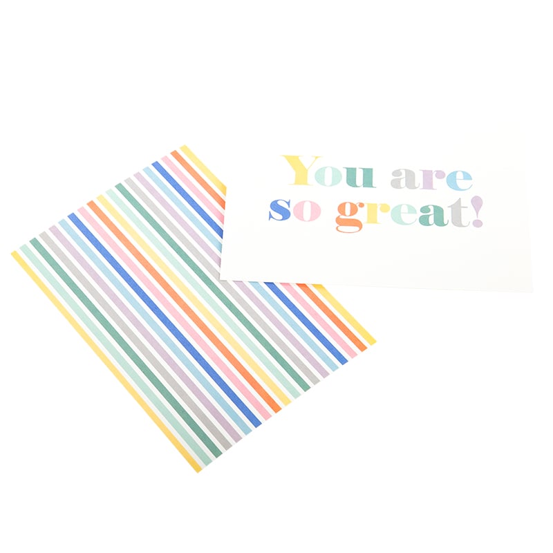 Takkekort POP pastell "You are so great" - 2