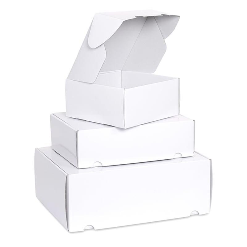 Luksus forsendelsesæske hvid lak - 1