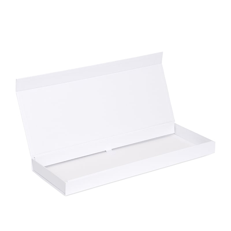 Aflang Luksus Gaveæske hvid med magnetlukning - 1