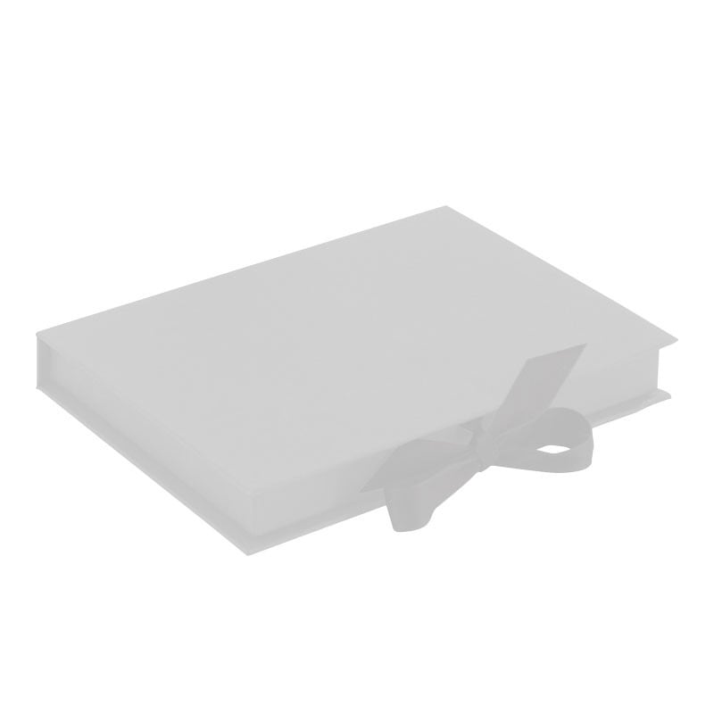 Gaveæske til gavekort hvidt med sløjfe - 2