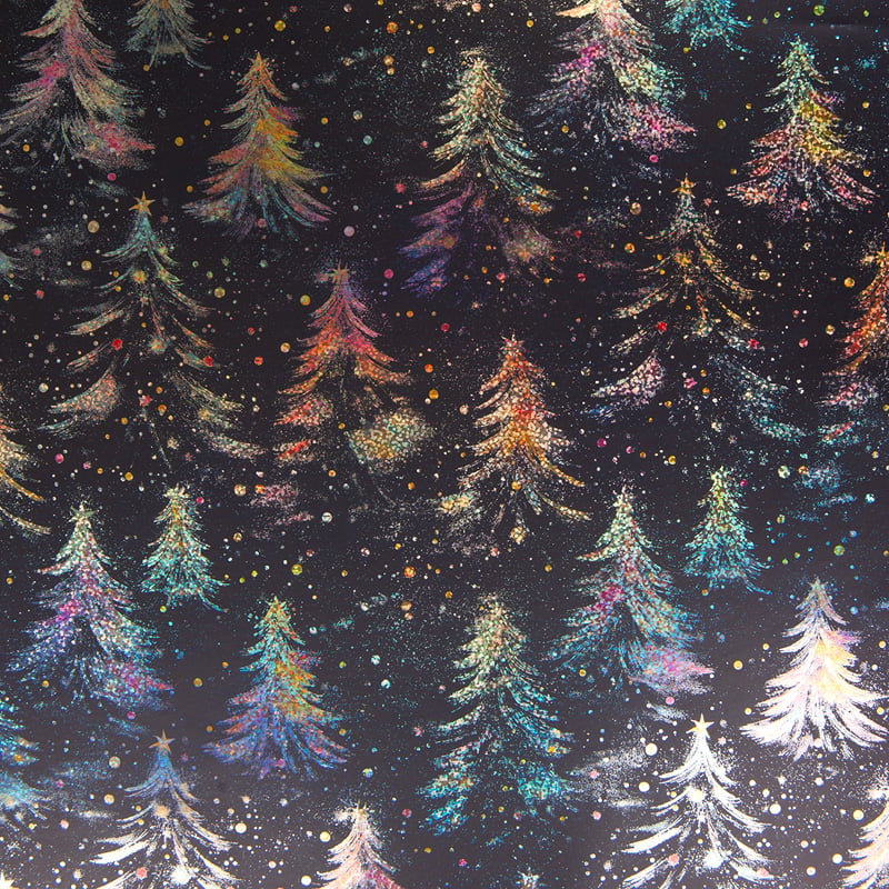 Julepapir Metallic skov
