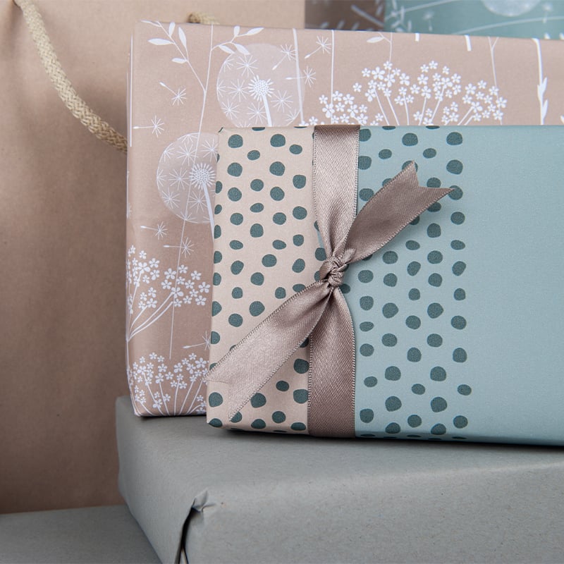 Gavepapir Half Dots Blue - 3