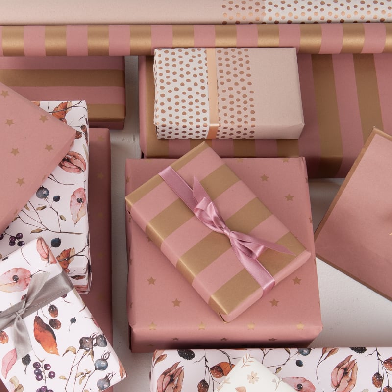 Gavepapir Half Dots Rosa - 3