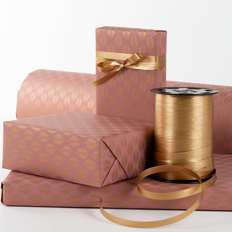 Gavepapir Leaf Rose/gold - 2