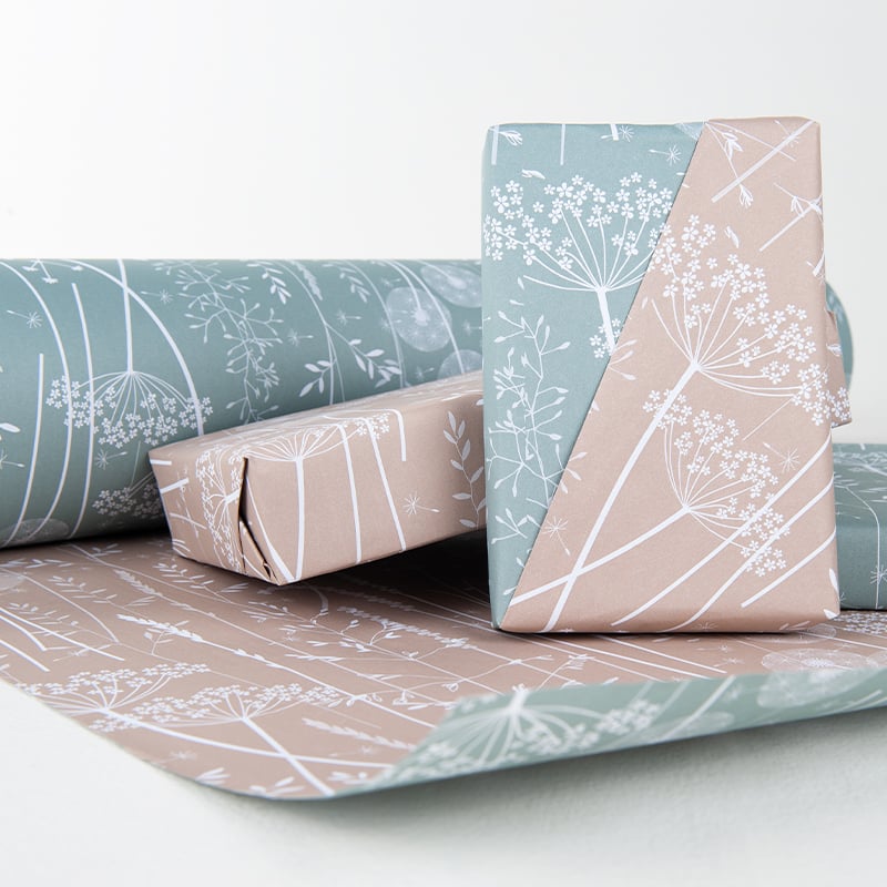 Gavepapir Meadow Blue & Beige - 2
