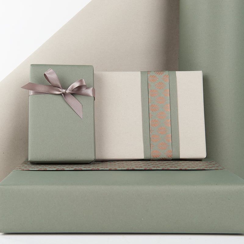 Gavepapir Olive 2-sided - 2