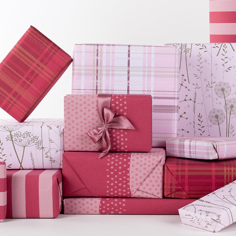 Gavepapir Tartan Rosa - 4