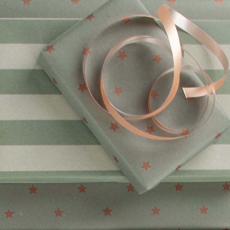 Gavepapir Stripes Green - 4
