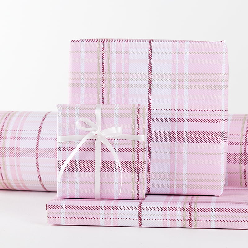 Gavepapir Tartan Rosa - 2