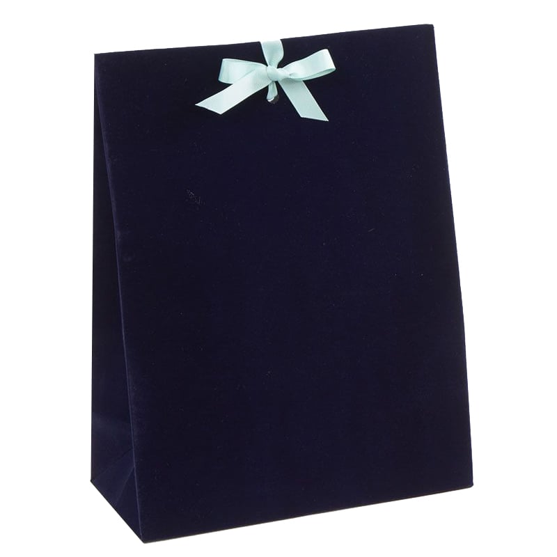 Gavepose velour mørkeblå - 3