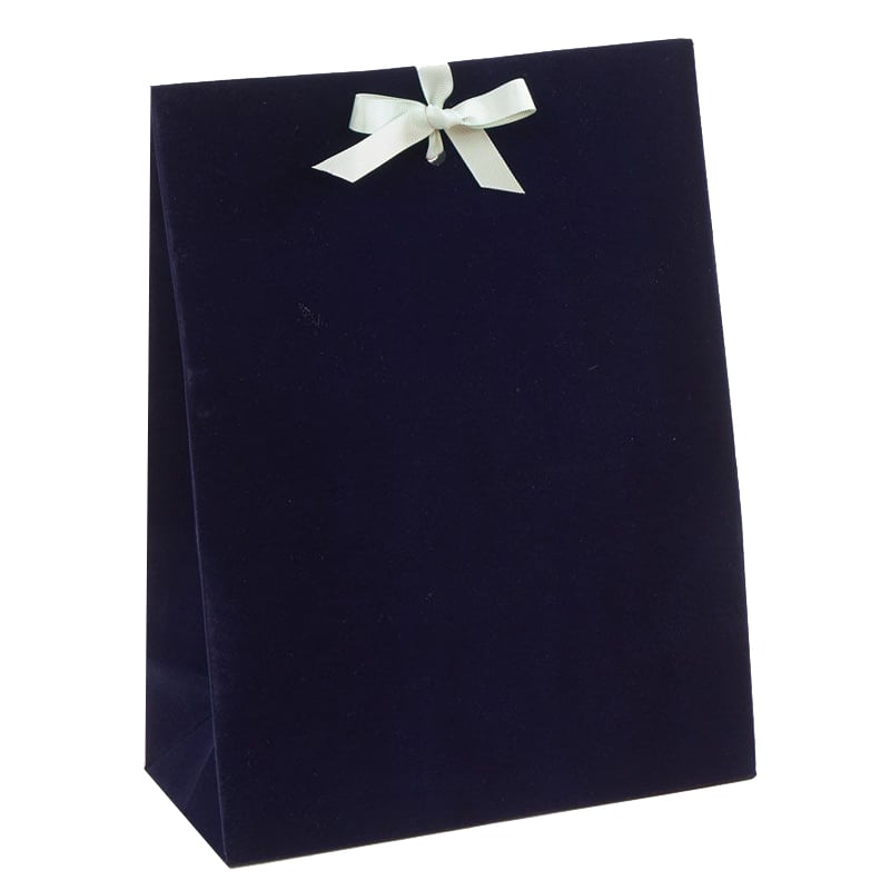 Gavepose velour mørkeblå - 1